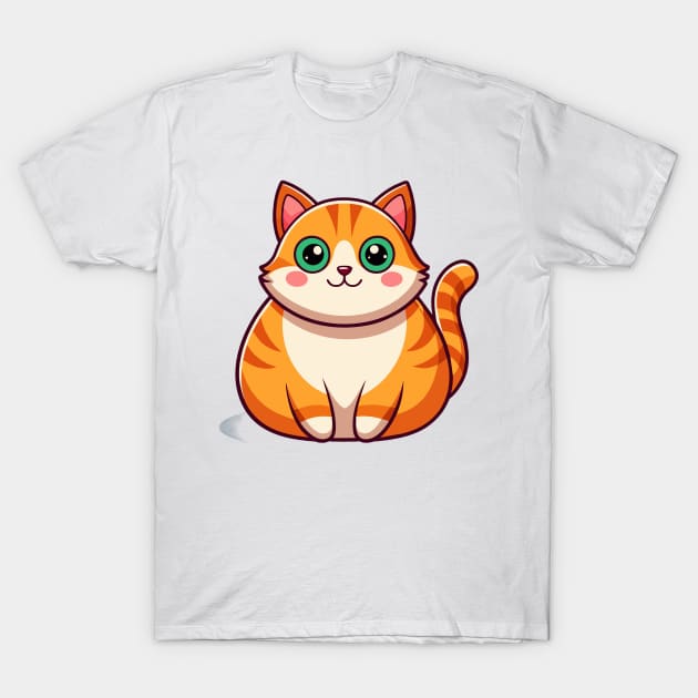 Cute ginger cat body T-Shirt by love shop store